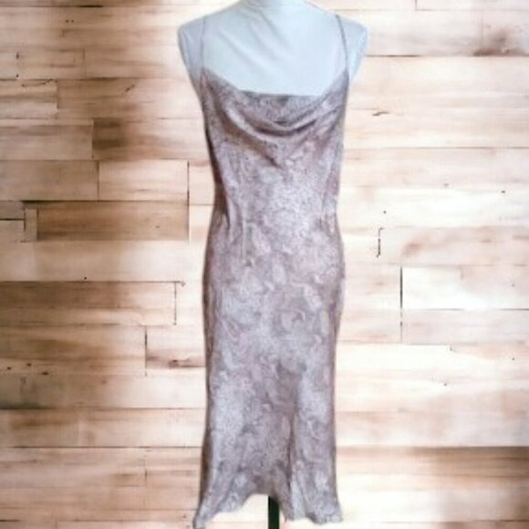 NWT Lucy Paris Snakeskin Brown and Tan Long Spaghetti Strap Sexy Dress - Picture 1 of 4